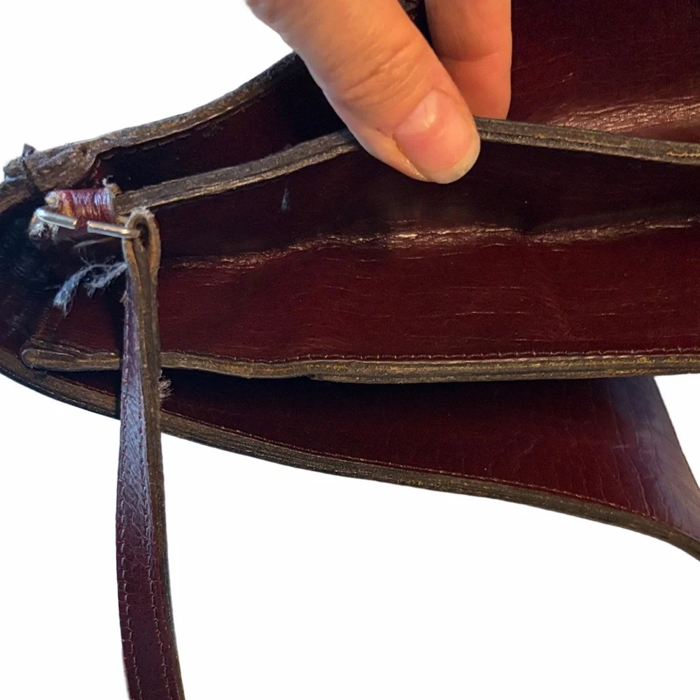 Vintage Gladbaggs Handmade Leather Bag - Embossed Leather Crossbody